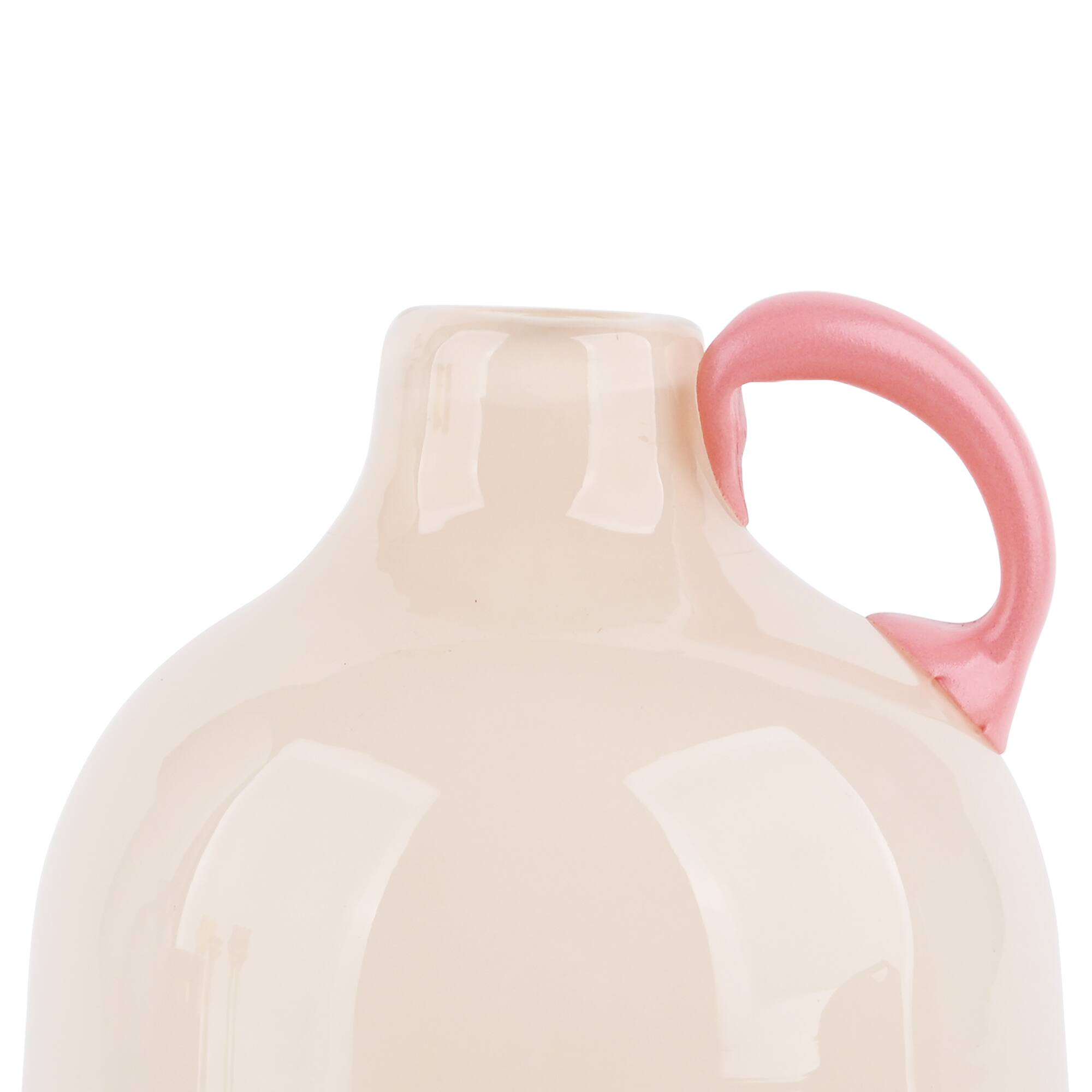 5.5" White Glass Vase with Handle by Ashland®